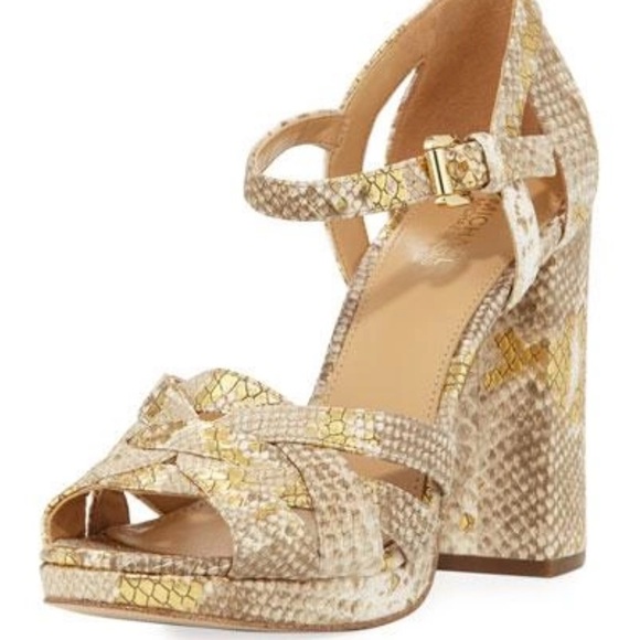 Michael Michael Kors Annalise gold snake embossed - Picture 10 of 13